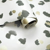 Leopard Spots White/Gold/Black WOW039 Metallic Animal Print Wallpaper