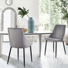 2/4/6 Modern Slope Dining Chairs Velvet Seat Metal Legs Home Kichen Chair Set UK