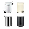 3 LITRE SMALL S/S PEDAL BIN BATHROOM KITCHEN TOILET RUBBISH IN 4 COLOURS