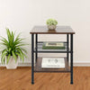 3-Tier Industrial Side End Table Shelves Nightstand Storage Bedroom Unit