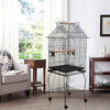 139cm Large Rolling Parrot Cage Open Playtop Bird Cage for Small Bird Parakeet