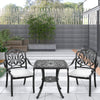 Cast Aluminum 5pcs Bistro Set Furniture Garden Balcony Table&4 Chairs w/Cushions