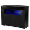 High Gloss LED Corner TV Stand Cabinet Entertainment Unit Sideboard Cupboard