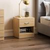 1 Drawer Chest Bedside Cabinet Wood Bedroom Furniture Storage Unit