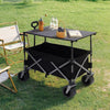 Outdoor Camping Trolley Wheelbarrow Folding Pull Along Wagon Truck Beach Fishing