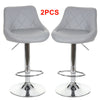 2X GREY EATHER BARSTOOLS GAS LIFT BAR STOOL BREAKFAST KITCHEN