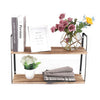 Large Rustic Wooden Floating Shelves Retro Stylish Wall Shelf Corner StorageUnit