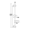 Chrome Bathroom Shower Head Holder Riser Rail Bracket Slider Bar Kit Adjustable