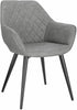 1/2/4 x Kitchen Dining Chair Lounge Living Room Corner Chair with leather Metall