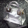 Women Clear Transparent Shoulder Jelly Candy Summer Beach Handbag Messenger Bag