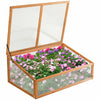 Wood Cold Frame Portable Green House Indoor Outdoor Raised Plants Bed Protection