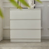3 Drawers Cabinet Chest of Drawers Side End Table Wood White Living Room