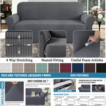 PREMIUM Elastic STRETCH SOFA COVERS Slipcover Protector Settee 1/2/3/4 Seater