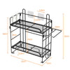 2 Tier Over The Toilet Storage Shelf Bathroom Rack Organizer with Paper Holdder