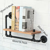 Industrial Pipe Wooden Wall Shelf Hanging Mounted Shelves Rustic Display Un