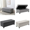Large Chesterfield Storage Ottoman Bench Box Widnow Seat Stool Bedroom Footstool