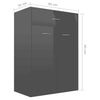 Shoe Cabinet Chipboard Storage Box Case Organiser Rack High Gloss Grey