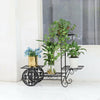 4 Tier Garden Plant Flower Pot Succulent Stand Rack Metal Holder Shelf Black