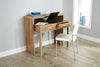 Contemporary Oak Regis Hallway 2 Drawer Extending Console Study Desk