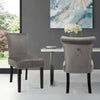 2x Crushed Velvet Dining Chairs Knocker Back/Ring Back Padded Seat Kitchen Chair