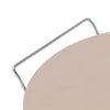 EXTRA LARGE CERAMIC PIZZA BAKING STONE SET CHROME STAND 33CM + FREE PIZZA CUTTER