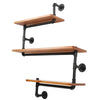 Rustic Industrial Pipe Wooden Metal Wall Floating Shelf Storage Shelving Unit UK