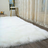 Large 120cm White Fluffy Rugs Anti-Slip Shaggy Rug Super Soft Mat Bedroom Floor