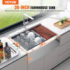 30" Top Mount Farmhouse Kitchen Sink Single Bowl Basin 304 Stainless Steel
