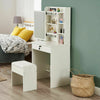 Dressing Table Set Makeup Desk Bedroom Slide Mirror Stool Drawer Vanity Modern