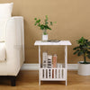 White Bedside Table Cabinet Side End Table Organizer Tea Coffee Lamp Plant Stand
