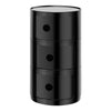 Cylinder Cabinet Round Cupboard Drawer Abs Storage Unit Bathroom 3 Tiers Black