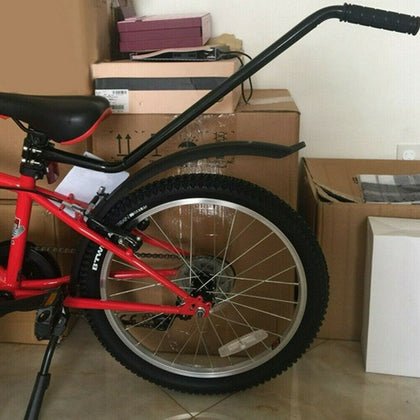 Kids Bike Learning Push Handle Safety Pole Bar Bicycle Control Grip Parent Grabs