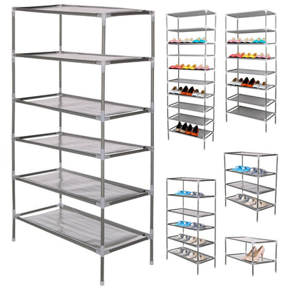 2/4/6/8/10 TIER SHOE STORAGE RACK ORGANISER CABINET SHELF F/ 6/12/18/24/30 PAIRS