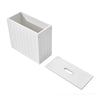 Wooden White Crisp Finish Small Toilet Cleaning Product Storage Tidy Box Unit