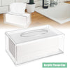 Acrylic Box Tissue Holder Tissue Box Cover Clear Napkin Dispenser Home Office