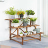 Flower Steps 3 Tier Wooden Plant Ladder Stand Lightweight Wood Garden In/Outdoor