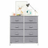 8-Drawers 4-Tier Fabric Chest of Drawer Bedroom Furniture Hallway Storage Grey