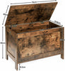 HOOBRO Storage Chest Flip Top Retro Toy Box Organizer Entryway Storage Bench