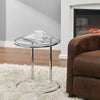 Round Tempered Glass Coffee Table Sofa Side End Table Living Room Home Furniture