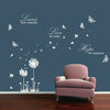 Walplus Wall Sticker Decal Wall Art Dandelion Flower with Learn Live Hope Quote