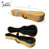 Hot Glarry 23" Inch Python Pattern Leather Ukulele Uke Hard Case Bag