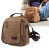 Men Canvas Shoulder Bag Leather Military Messenger Bag Satchel Vintage Handbag