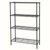 4 Tier Black Metal Storage Rack/Shelving Wire Shelf Kitchen/Office Unit Stand