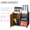 Printer Stand Home Office Mobile Cabinet Organizer with Castors, Door