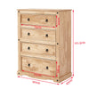 Corona Chest of Drawers Rustic 4 Drawer Mexican Solid Pine Waxed Bedroom Storage