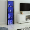 Modern Tall Display Cabinet Cupboard Sideboard Unit RGB LED Lights Living Room
