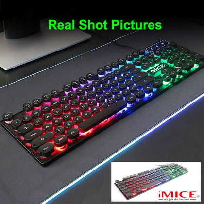 LED RGB Backlight Mechanical Keyboard USB Wired Gaming For PC Computer Laptop UK