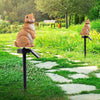 LED Solar Powered Garden Lights Owl Animal Rabbit Lawn Ornament Waterproof Lamp