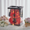 Artificial Rose Flower Dog With LED String Boxed Birthday Wedding Valentine Gift