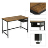 Computer Desk Writing Table Wooden Study Workstation w/ Storage Metal Legs Home
